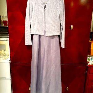 Two Piece Lavender Maxi Gown (see matching shoes)